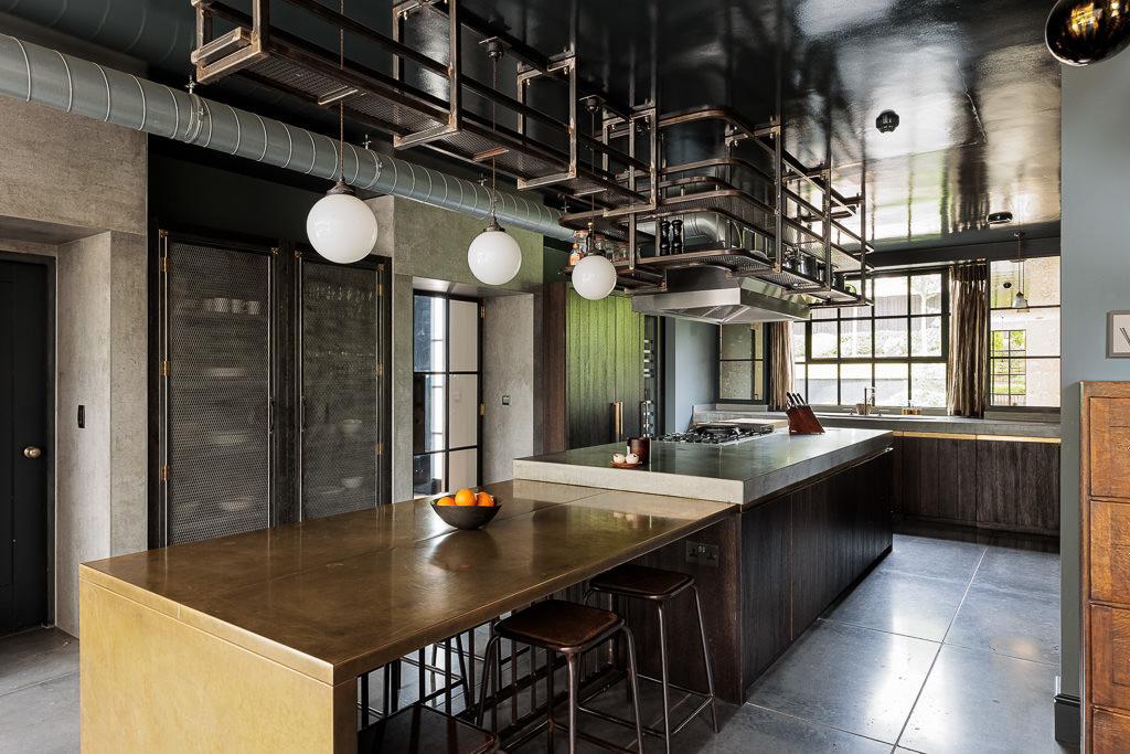 Open-plan kitchen and dining space with views to garden